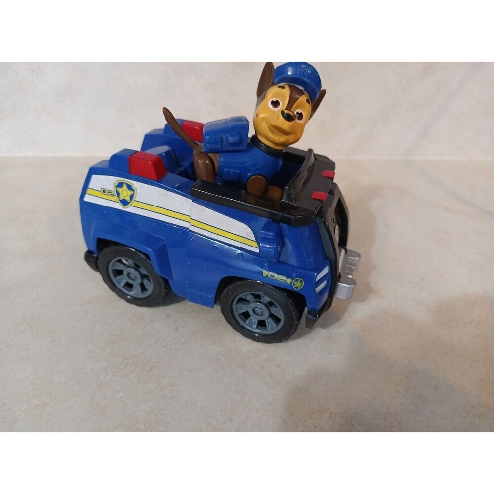 Paw Patrol CHASE & HIS PATROL CRUISER Spin Master FIGURE & VEHICLE Toy Set CLEAN
